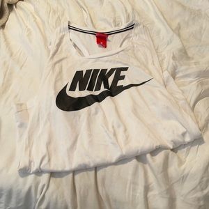 White Nike tank